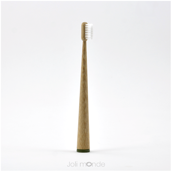 Brosse à dents bambou - CONICOLOR - Kaki