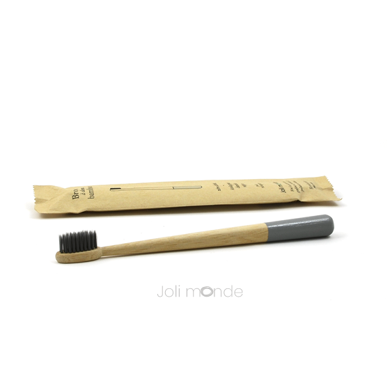 Brosse à dents bambou - RONDOCOLOR - Gris Gris