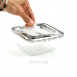 Contenant De verre & d'inox 800ml - Joli Monde