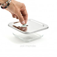 Contenant De verre & d'inox 800ml - Joli Monde