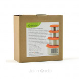 Ensemble 4 boites inox & silicone Quadrio
