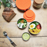 Ensemble 4 boites inox & silicone Quadrio