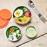 Ensemble 4 boites inox & silicone Quadrio