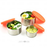 Ensemble 4 boites inox & silicone Quadrio