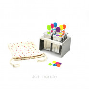 Ensemble 6 moules à glaces inox MINI EXQUIMO 45ml