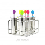 Ensemble 6 moules à glaces inox TUBULUS 85ml
