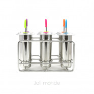 Ensemble 6 moules à glaces inox TUBULUS 85ml