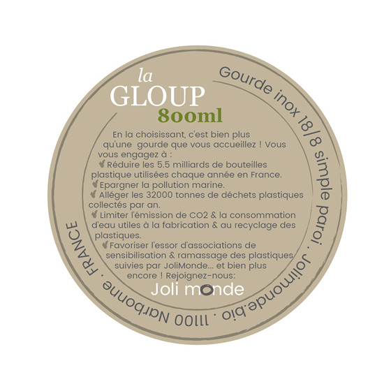 Gourde 100% inox 800 ml - La GLOUP