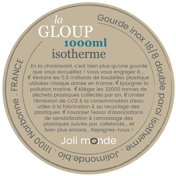 Gourde inox 1000 ml - La GLOUP isotherme