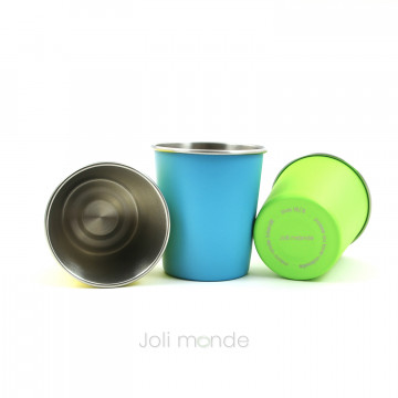 Lot de 4 P'tites timbales inox 180ml - COLOR 2