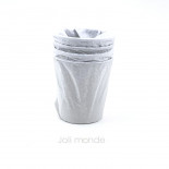 Lot de 4 P'tites timbales inox 180ml - COLOR