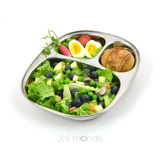 Plateau inox 3 parts