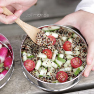 Tiffin rond 4 étages