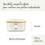 Boite La Bento bambou inox . 1000 ml