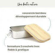 Boite La Bento bambou inox . 1000 ml
