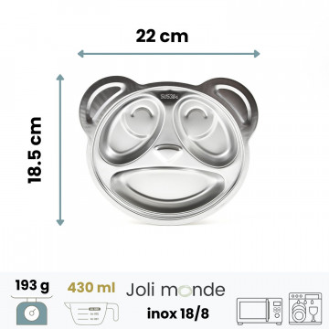 POCA le panda - Plateau repas 3 compartiments Kids - JOLI MONDE 2
