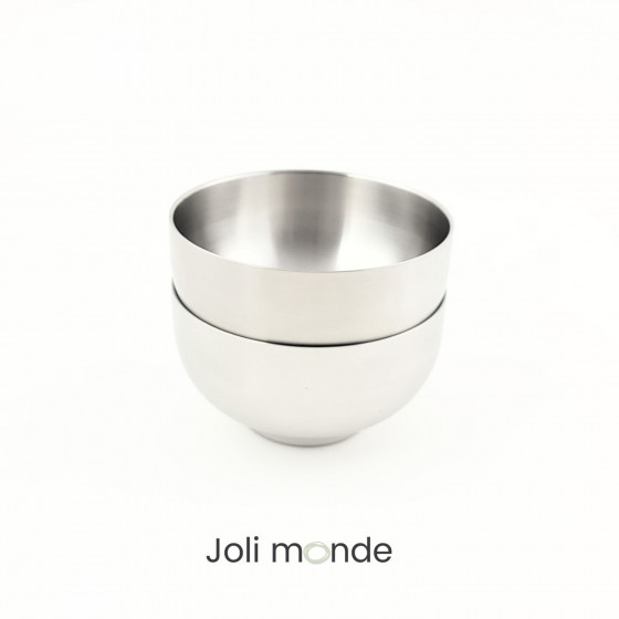 Bol inox à ventouse & son couvercle silicone 200 ml - Sauge