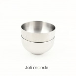 Bol inox à ventouse & son couvercle silicone 200 ml - Sauge