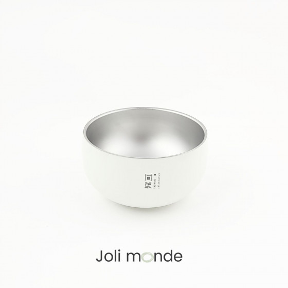 Bol inox coloré double paroi 400 ml LICHEN . diamètre 13 cm