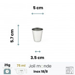 La Mini timbale inox 75 ml - JOLI MONDE