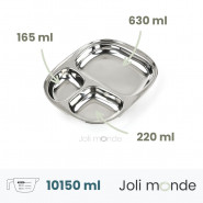 Plateau inox 3 parts - JOLI MONDE