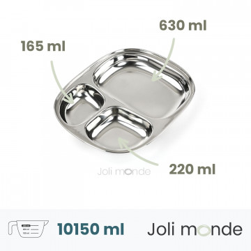 Plateau inox 3 parts - JOLI MONDE 2