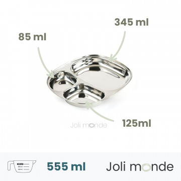 Plateau inox 3 parts - Kids - JOLI MONDE 2