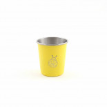Timbale 180 ml inox color Jaune . Motif . JOLI MONDE
