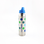 Tasse à boire inox isotherme 270 ml POIS BLEU . Organic Kidz