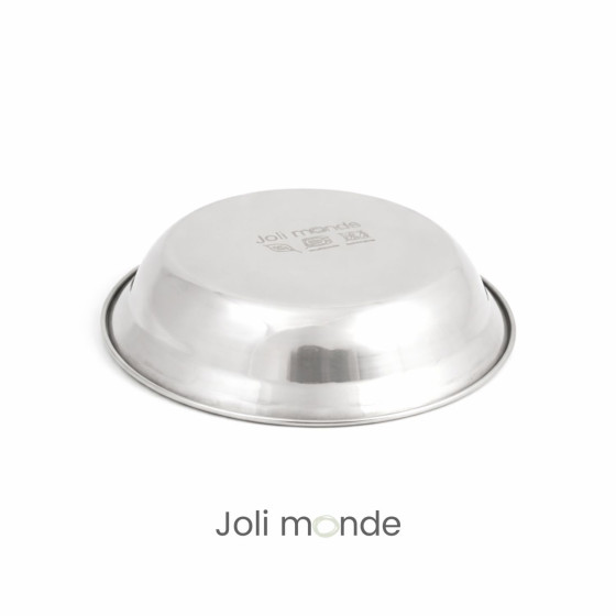 Assiette inox - La P'tite - JOLI MONDE