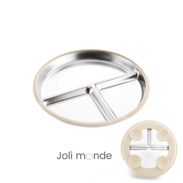 Assiette inox à ventouse Joli Monde | Sans BPA