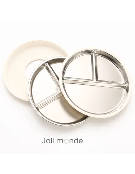 Assiette inox à ventouse Joli Monde | Sans BPA
