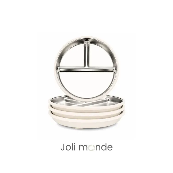 Assiette inox à ventouse Joli Monde | Sans BPA