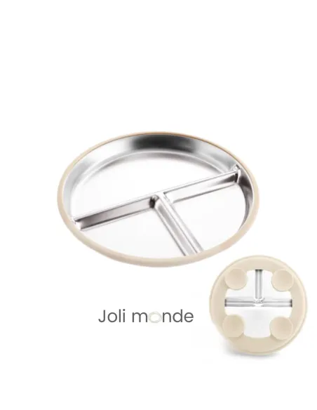 Assiette inox à ventouse Joli Monde | Sans BPA