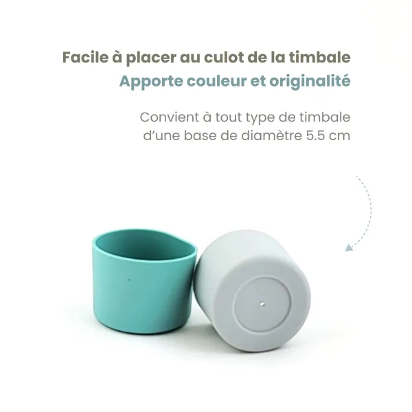 Base anti-choc silicone pour timbale et verre à boire - Joli Monde